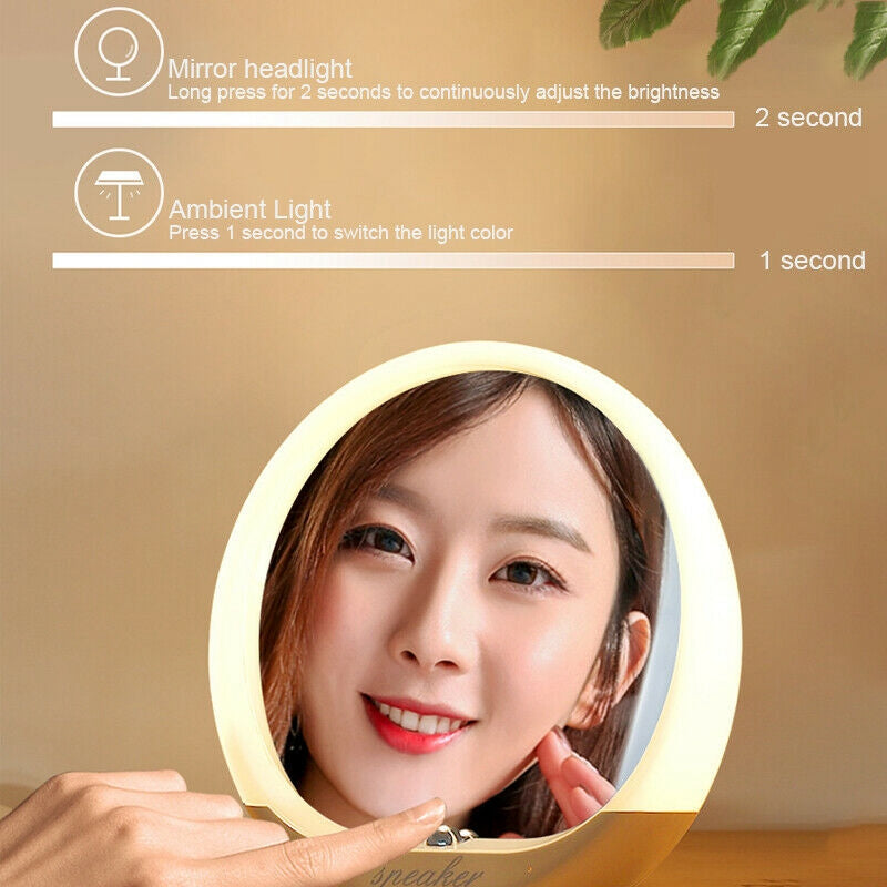 Bluetooth speaker home makeup mirror