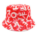 Valentine's Day Heart Printing Bucket Hat Foreign Trade Casual Double-sided Wear