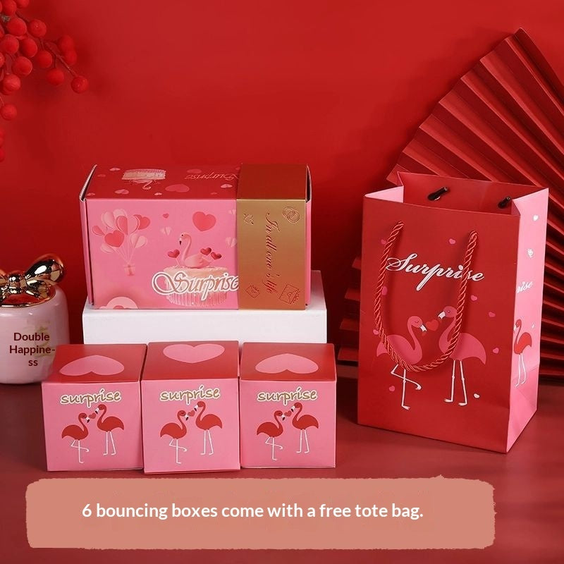 Valentines Day Surprise Pop-up Red Envelope Box With A Ceremonial Feel Birthday Gift Box