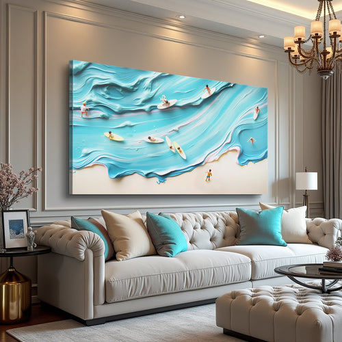 Abstract Aerial View Beach Wall Art