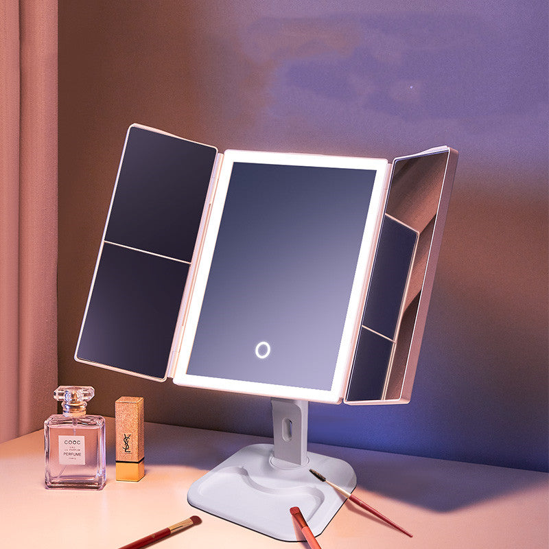 Smart Mirror Desktop Led With Lamp Home Desktop Folding Light