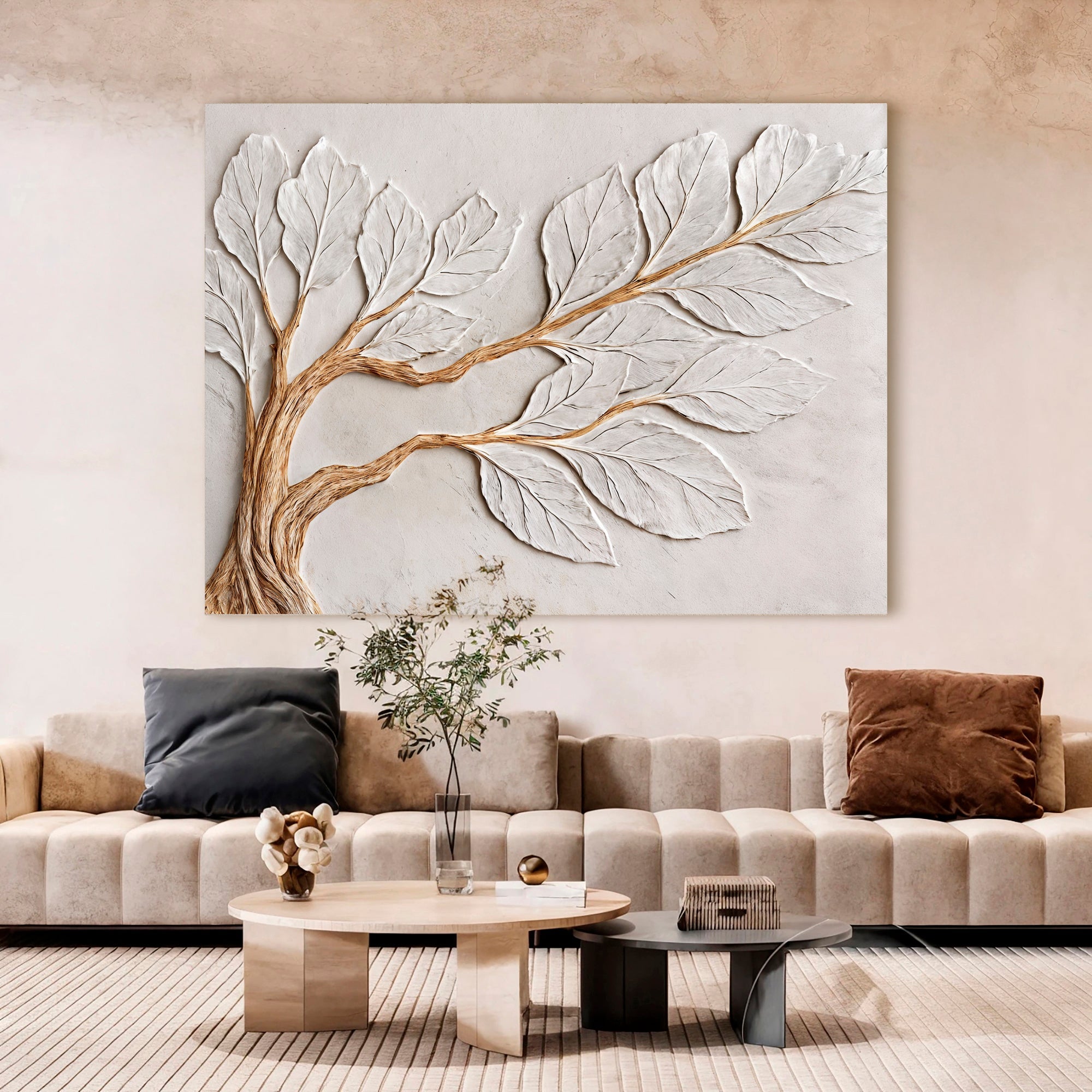 Calm In Ivory Clay Wall Art
