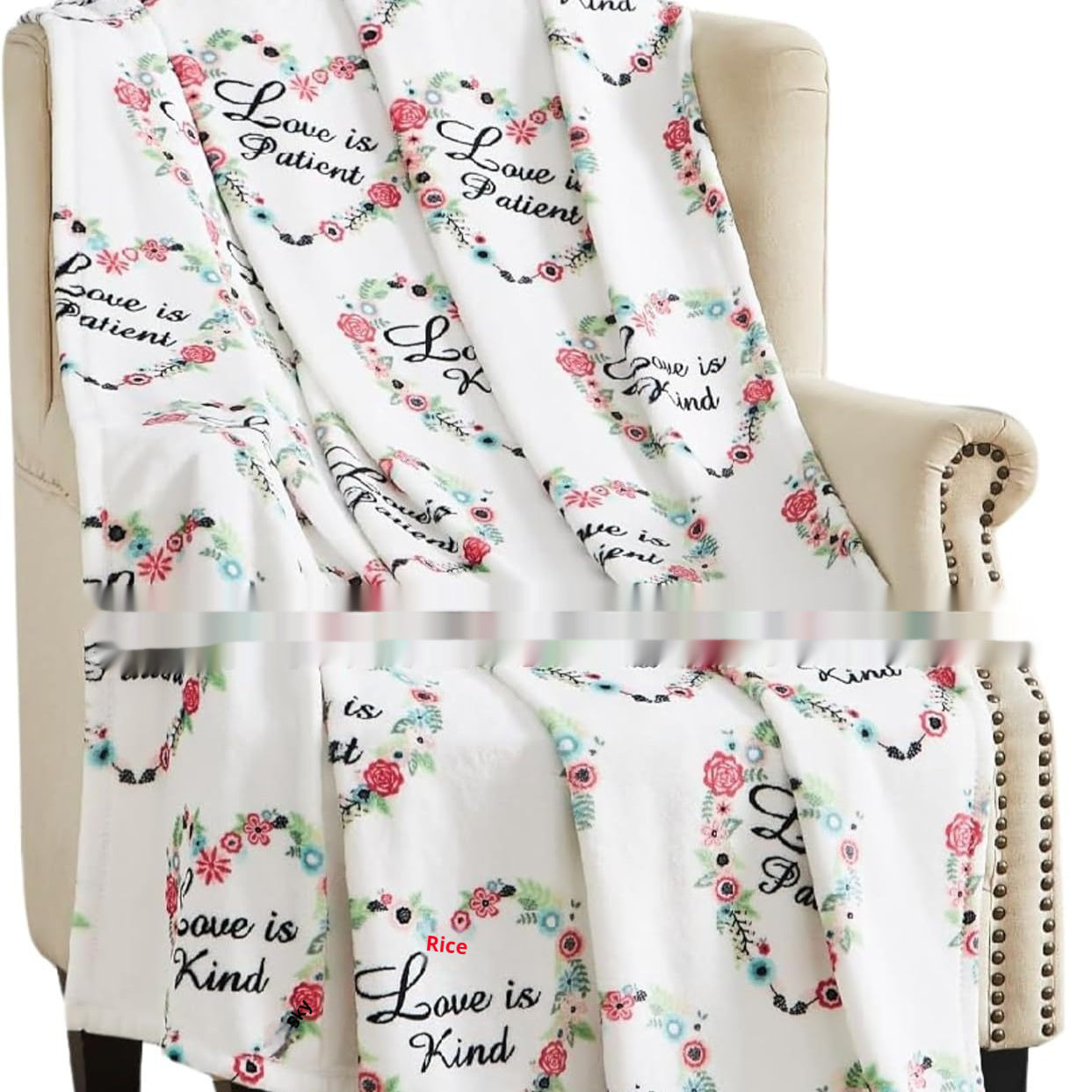 Valentine's Day Gift Small Love Holiday Gift Christmas Flannel Blanket