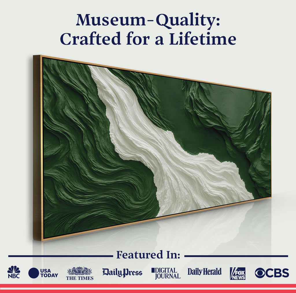 Green Rivers Abstract Wall Art