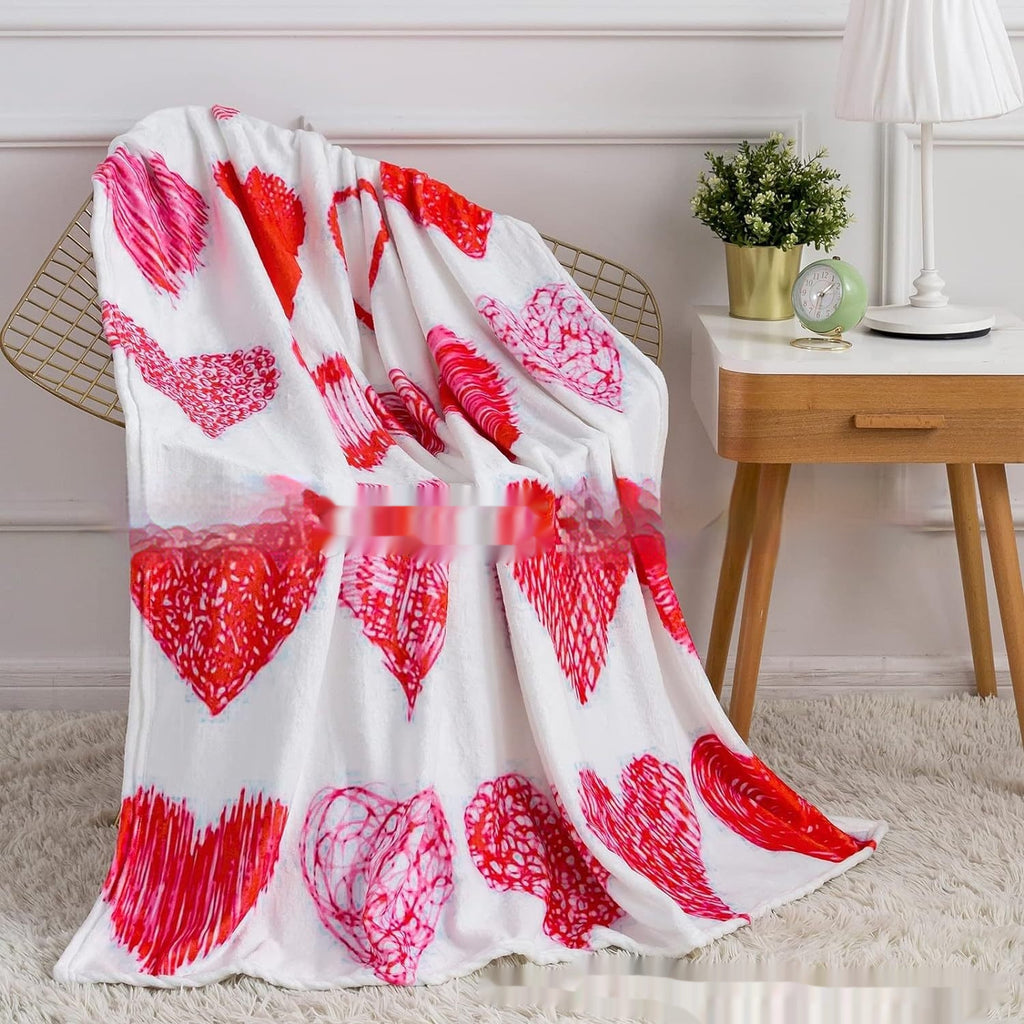 Valentine's Day Gift Small Love Holiday Gift Christmas Flannel Blanket