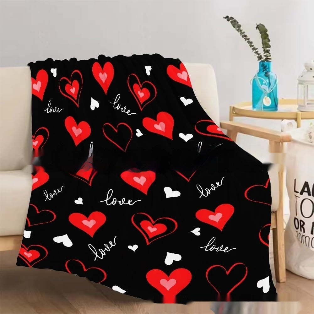 Valentine's Day Gift Small Love Holiday Gift Christmas Flannel Blanket