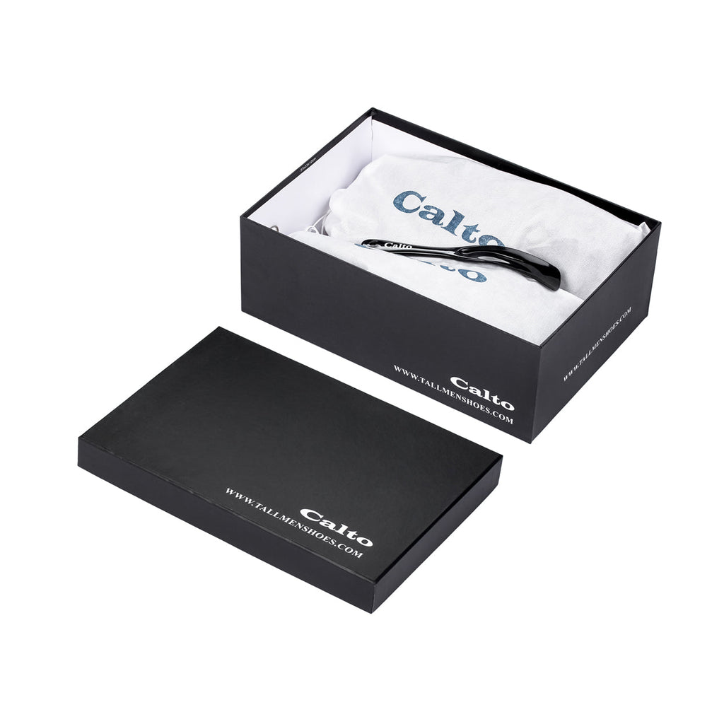 CALTO - QA063 - 2.4 Inches Taller (Navy/White Sole) - Lightweight Knitted Sneakers