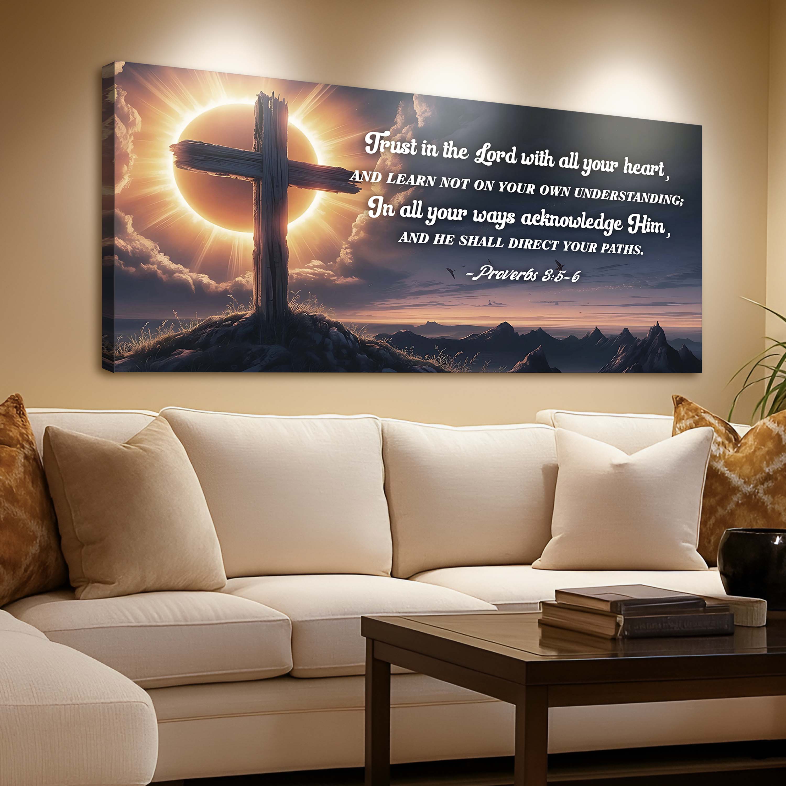 Proverbs 3:5-6 - Trust In The Lord With All Your Heart Faith Sign III