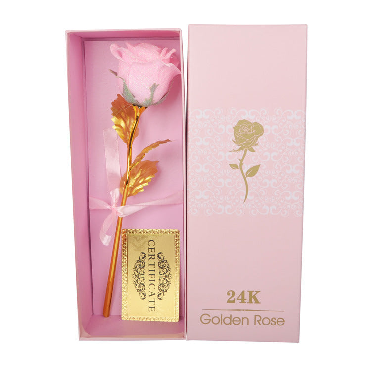 Gold Foil Rose Creative Valentine's Day Gift