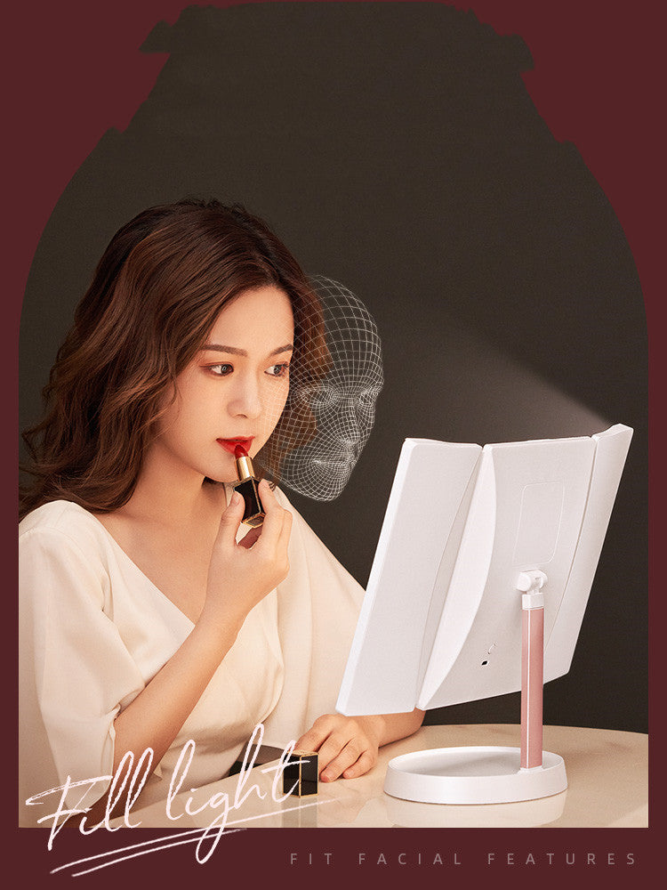 Smart Mirror Desktop Led With Lamp Home Desktop Folding Light
