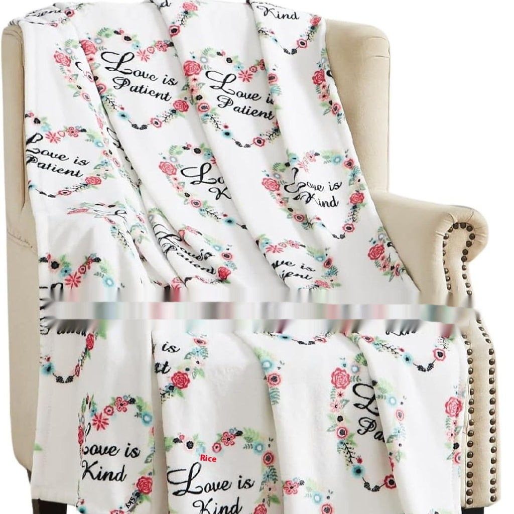 Valentine's Day Gift Small Love Holiday Gift Christmas Flannel Blanket