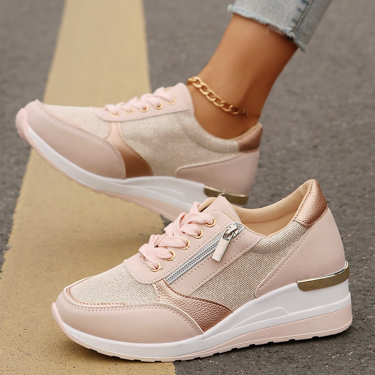 Women's Lace-up Casual Shoes